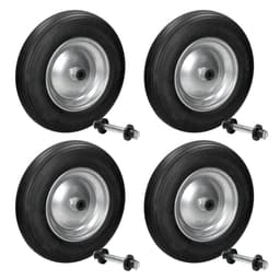 ECD Germany 4 dele trillebørhjul lavet af punkteringsfast PU massiv gummi med