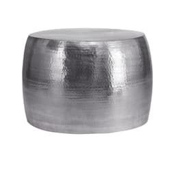 WOMO-DESIGN sofabord stuebord sofabord aluminium Ø 53x41 cm sølv