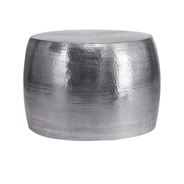 WOMO-DESIGN soffbord vardagsrumsbord soffbord aluminium Ø 53x41 cm silver