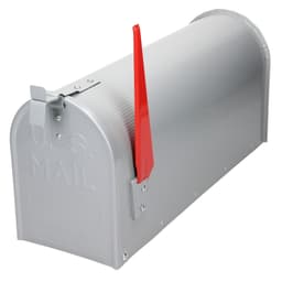 ML Design US Postilaatikko, jossa on kääntyvä punainen lippu, harmaa, alumiini,