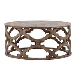 WOMO-DESIGN Oriental soffbord Maastricht Ø75x35 cm rund, hand ristade brun,