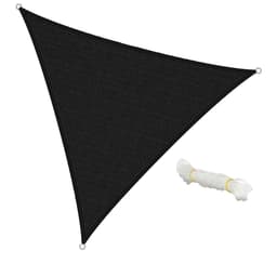 Markis solskydds skugga segel 3,6x3,6x3,6 m antracit 100% HDPE terrass