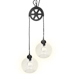 Riippuvalaisin 2 liekki E27 ja 2 kpl LED-valaisin 4W