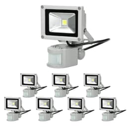 8 x LED-valonheitin + anturi 10W lämmin valkoinen