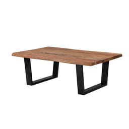 WOMO-DESIGN® sohvapöytä 110 x 70 cm massiivipuuta akaasia puu metallirunko
