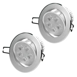 ECD Germany 2er Pack LED upotettava valaisin 5W 230V - pyöreä Ø10,5cm - 342