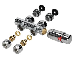 Radiatortermostat Anslutningsarmatur passageorgan terminala Chrome