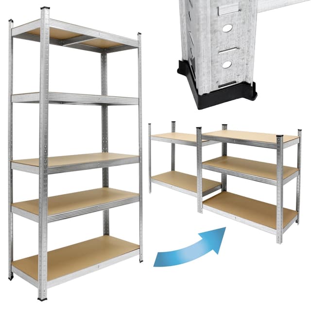 ECD Germany butik hylde Schwerlastregal 170x70x30cm til 350kg indlæse