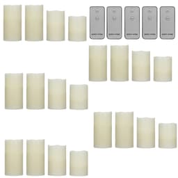 5 x LED-kynttilät kaukosäätimellä 4 aidon vahan setti