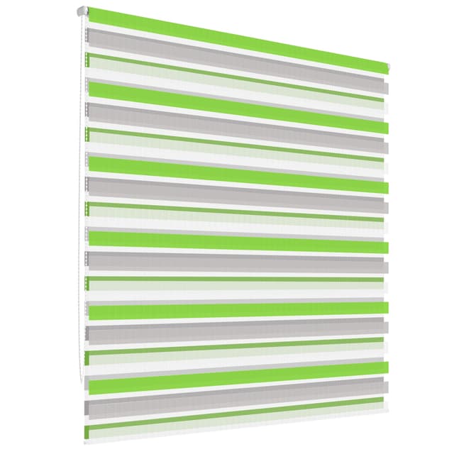 ECD Germany Dubbelblind blinda Duo blinda rullgardin 45x150cm Grön Grå Vit