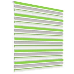 ECD Germany dobbelt rullegardin 70 x 230 cm - grøn-grå-hvid - Klemmfix - duo
