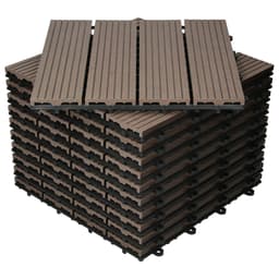 ECD Germany WPC terrassplattor 30x30 cm 33-delars besparingssats för 3m²