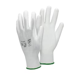 ECD Germany 4 par PU arbetshandskar, storlek 11-XXL, färg vit, mekanik handskar,
