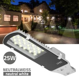 ECD Germany 1 stk LED gadelygte 24W neutral hvid 4000K 1920 lumen 220-240V EEK A