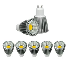 5 x LED COB GU10 spotlight pære lamper forsænket projektører neutral hvid 9W