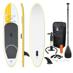 Surfbræt Stand Up Paddle SUP board padle board oppustelig padle gul 308 cm