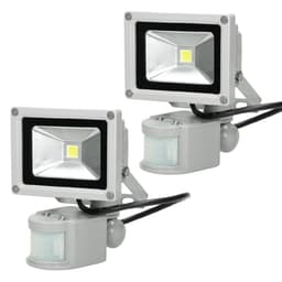 2 x LED-valonheitin + tunnistin 10W lämmin valkoinen