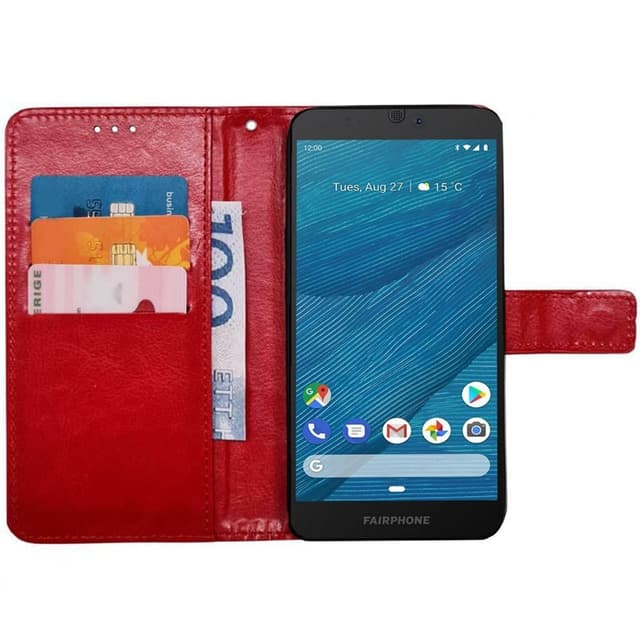 Lompakkokotelo 3-kortti Fairphone 3 - Punainen