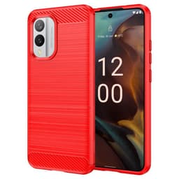 Borstat silikon skal Nokia XR21 - Röd