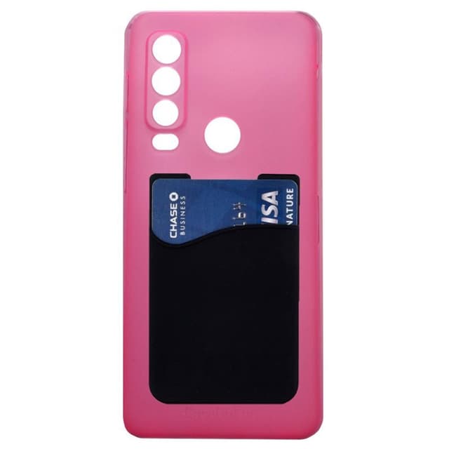 Silikon deksel med kortholder CAT S75 - Rosa