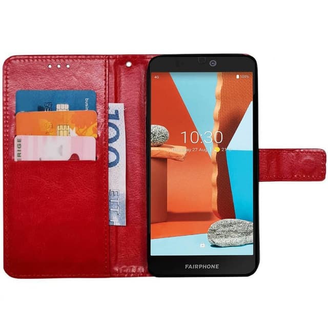 Wallet cover 3-kort Fairphone 3 Plus - Rød