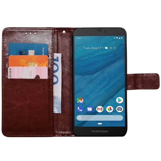 Wallet cover 3-kort Fairphone 3 - Brun