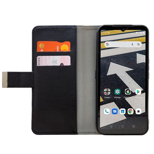Mobilcover 2-kort CAT S53 - Sort