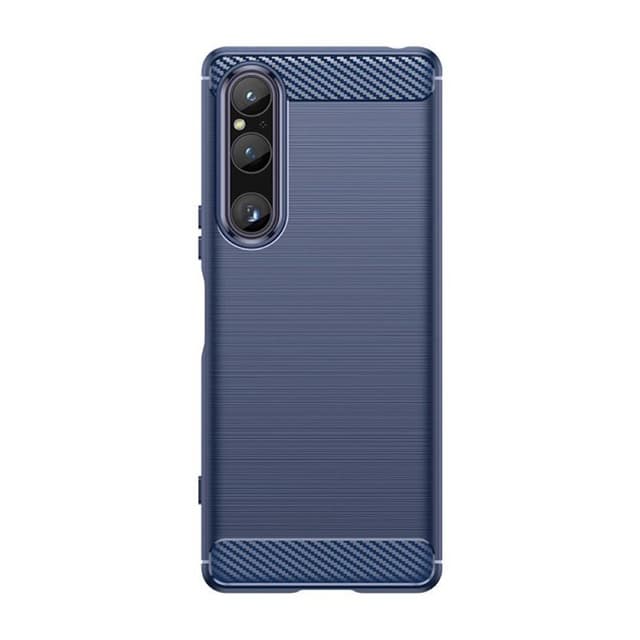 Harjattu TPU kuori Sony Xperia 1 V - Sininen