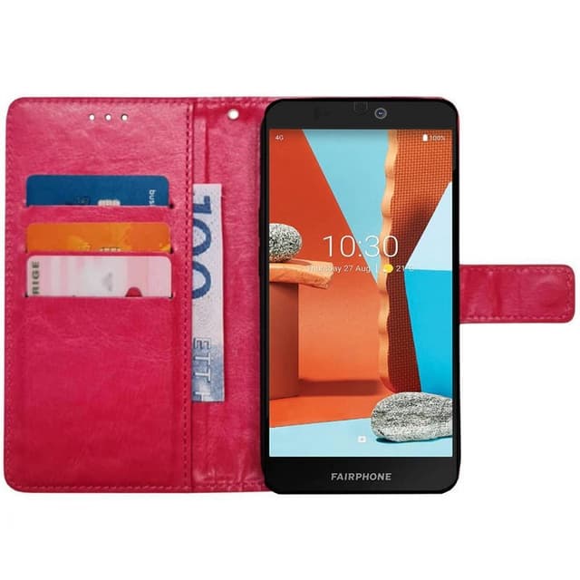Wallet cover 3-kort Fairphone 3 Plus - Lyserød
