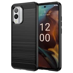 Harjattu TPU kuori Nokia XR21 - Musta