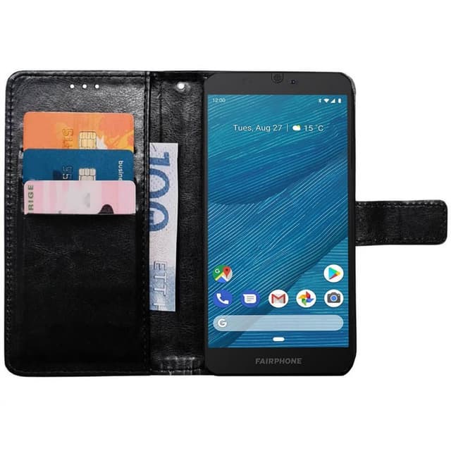 Lompakkokotelo 3-kortti Fairphone 3 - Musta