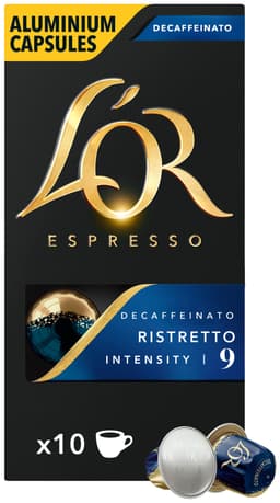 L'Or Ristretto Decaffeinato 9 kaffekapslar (10 st)