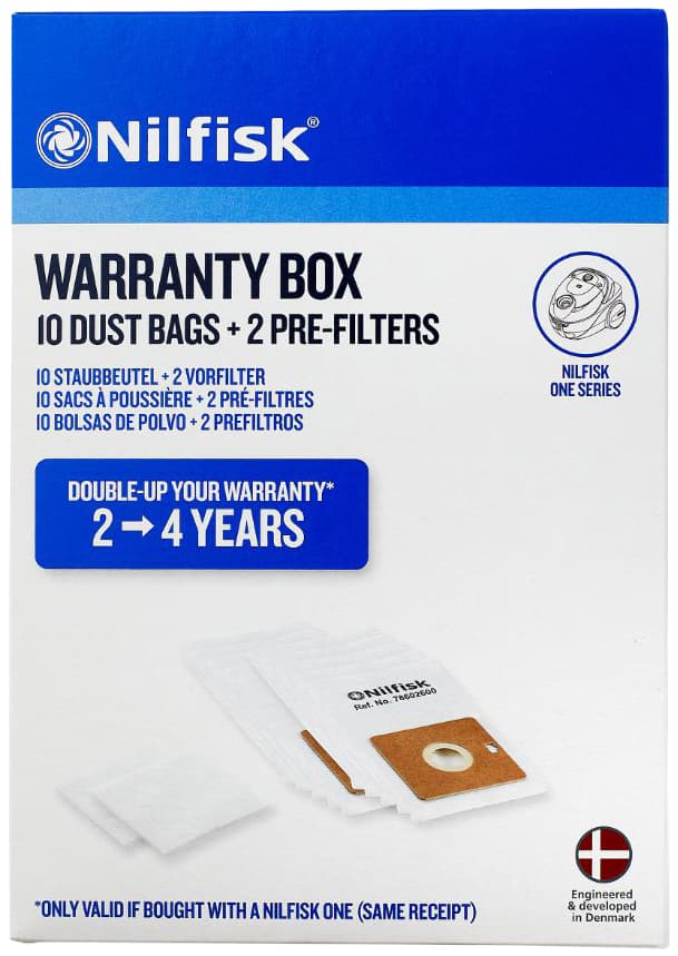 Nilfisk One garantibox + dammsugarpåsar 42000600