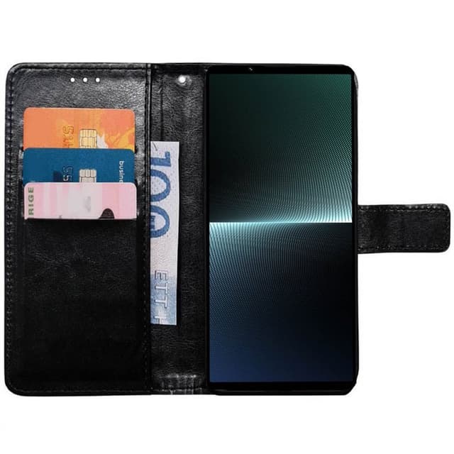 Lompakkokotelo 3-kortti Sony Xperia 10 V - Musta