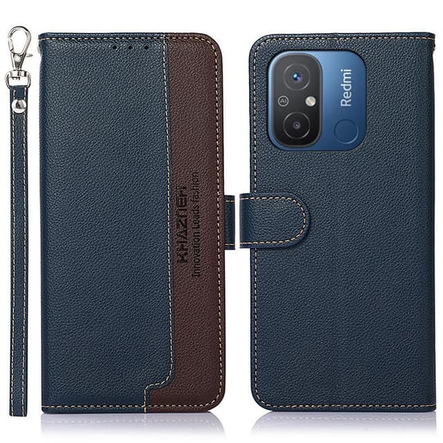 KHAZNEH Plånboksfodral till Xiaomi Redmi 12C - Blå/Brun