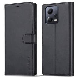 SKALO Xiaomi Redmi Note 12 5G LC.IMEEKE Plånboksfodral i PU-Läder - Svart
