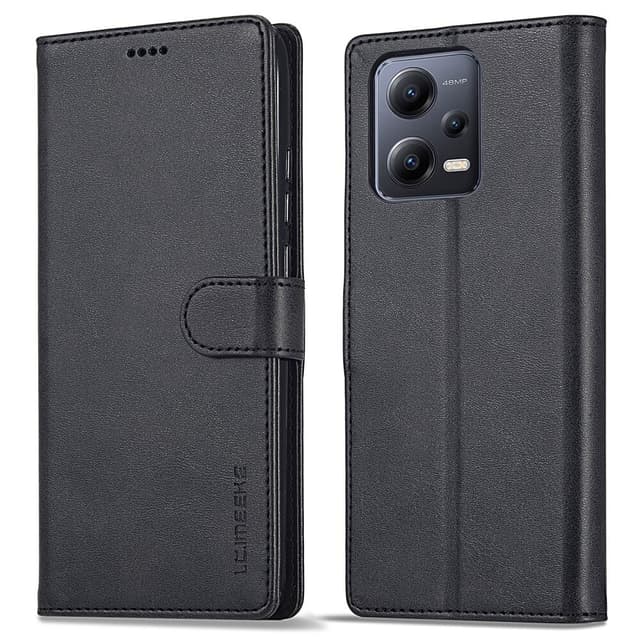 SKALO Xiaomi Redmi Note 12 5G LC.IMEEKE Plånboksfodral i PU-Läder - Svart
