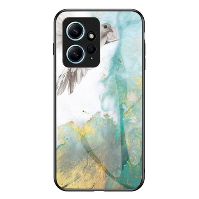 SKALO Xiaomi Redmi Note 12 4G Marmor hærdet glas TPU Cover - #3