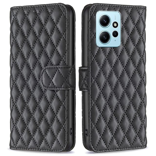 SKALO Xiaomi Redmi Note 12 4G BINFEN COLOR Quiltet Pung - Sort