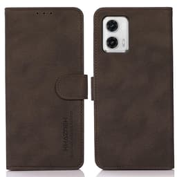 SKALO Motorola Moto G73 5G KHAZNEH Pungetui i PU-læder - Brun