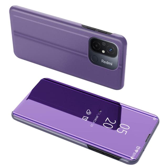 SKALO Xiaomi Redmi 12C 4G Clear View Mirror Etui - Lilla
