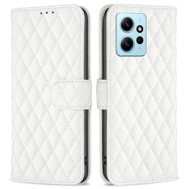 SKALO Xiaomi Redmi Note 12 4G BINFEN COLOR Quiltet Pung - Hvid