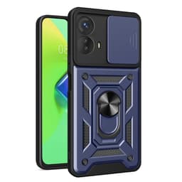 SKALO Motorola Moto G53 5G Armor Hybrid Metallring Kameraslider - Blå