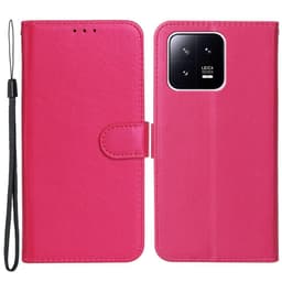 SKALO Xiaomi 13 5G Plånboksfodral i PU-Läder - Cerise