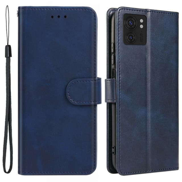 SKALO Motorola Edge 40 5G Premium Wallet Lompakkokotelo - Tummansininen