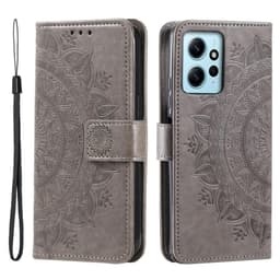 SKALO Xiaomi Redmi Note 12 4G Mandala Flip Cover - Grå