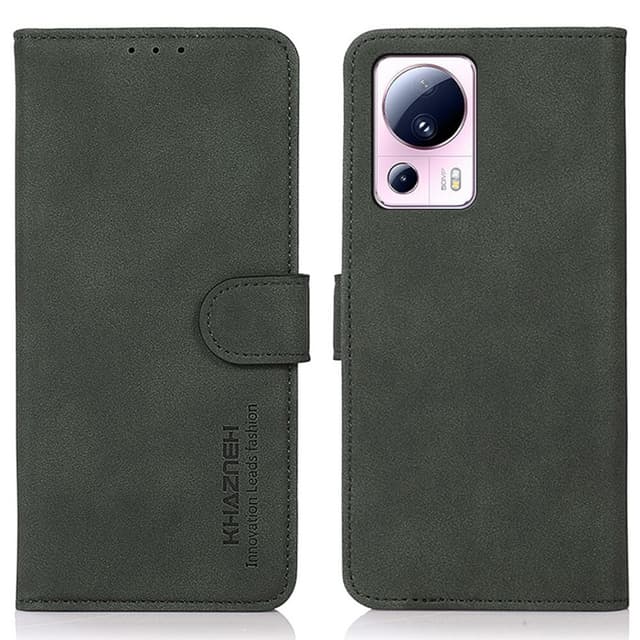 SKALO Xiaomi 13 Lite KHAZNEH Plånboksfodral i PU-Läder - Grön