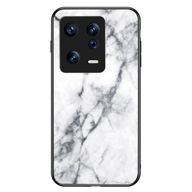 SKALO Xiaomi 13 5G Marmor hærdet glas TPU Cover - #2