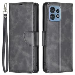 SKALO Motorola Edge 40 Pro 5G Plånboksfodral i PU-Läder - Svart