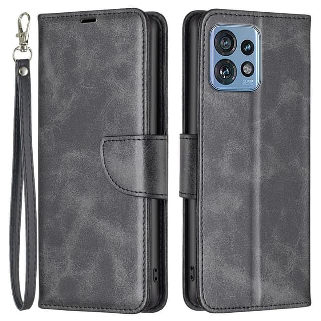 SKALO Motorola Edge 40 Pro 5G Plånboksfodral i PU-Läder - Svart